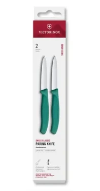 VICTORINOX Swiss Classic Kuchynský nôž 8 cm set 2 ks zelená / rovné ostrie (6.7604.2C1)