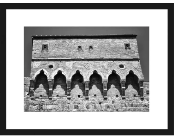 Rámovaný obraz Porta San Giovanni, čiernobiely%