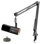 Maono PD100WS čierna / Dynamický mikrofón / bezdrôtový / USB-C / 50 - 16000 Hz / RGB (PD100WS Black)