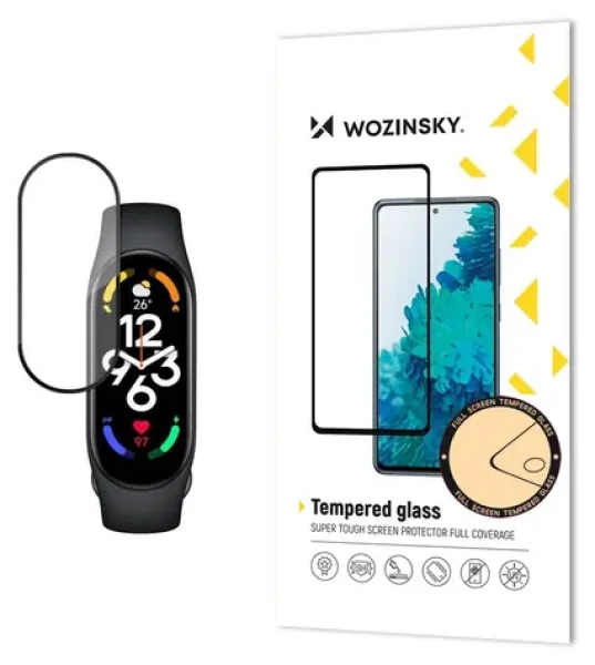 Wozinsky Full Glue Tvrdené sklo čierna / Ochranné sklo / XIAOMI Mi Band 7
