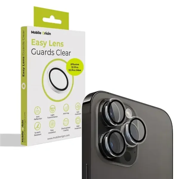 Mobile Origin Easy Lens guards ochranné sklo na objektív pre Apple iPhone 13 Pro/13 Pro Max číra (FRL-LSG-i13Pro-CLR)