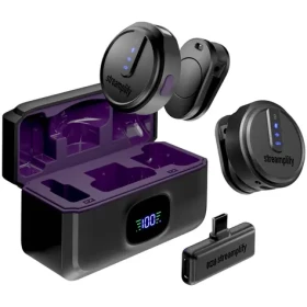 Streamplify MIC GO / 2x bezdrôtový mikrofón + nabíjacie puzdro / 2.4GHz / USB-C / výdrž až 21 hodín (SPML-MG1C051.11)