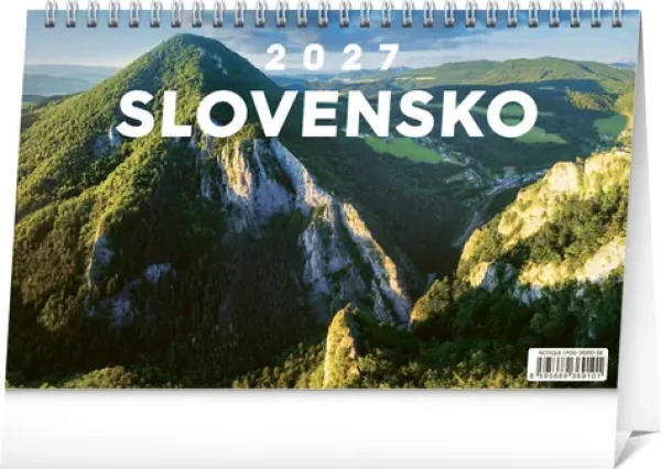 NOTIQUE Slovensko 2027 / Stolný kalendár / 23,1 × 14,5 cm