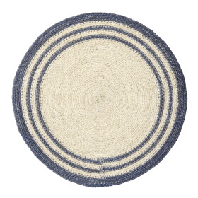 MADAM STOLTZ Prestieranie Seagrass Blue/White Ø 35 cm