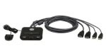 Aten CS22HF / KVM prepínač / 2 porty / USB / HDMI / 1,2 m káble (CS22HF-AT)