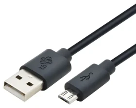 USB - Micro USB kábel 3 m čierny / Dátový kábel / USB-A - MicroUSB / Nabíjanie a dáta (AKTBXKU2PBAW30B)