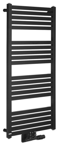 Bruckner - GRUNT vykurovacie teleso 500x1050, stredové pripojenie, čierny mat 600.121.6