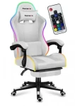Huzaro Force 4.7 RGB biela / Herná stolička / nastaviteľná / nosnosť až 140 kg / látka (HZ-FORCE 4.7 RGB WHITE)