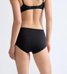 SLOGGI - midi nohavičky 24/7 Cotton Lace: mäkká bavlna a jemná čipka Sloggi BLACK 44