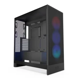 NZXT H7 Flow RGB čierna / E-ATX / 2x USB-A 3.2 / 1x USB-C 3.2 / 3x 120mm RGB / bez zdroja / priehľadná bočnica (CM-H72FB-R1)
