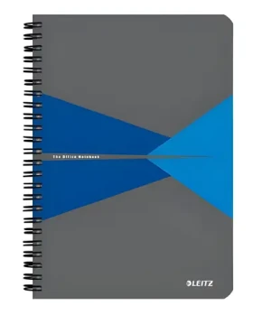 Leitz Office A5 modrá / Blok / štvorčekový / drôtená väzba / kartónové dosky (44581035)