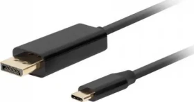 Lanberg CA-CMDP-10CU-0018-BK čierna / Kábel USB-C na DisplayPort / 1.2m (CA-CMDP-10CU-0018-BK)