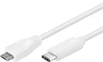 PremiumCord Kábel USB-C - Micro USB biely / Kábel / USB 2.0 / 0,6 m (ku31cb06w)