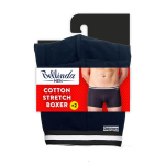 Dvojité balenie bavlnených boxeriek BOXER COLOURS 2x - BELLINDA - čierna XL