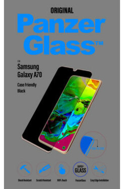 PanzerGlass Tvrdené sklo pre Samsung Galaxy A70 čierna (5711724071911)