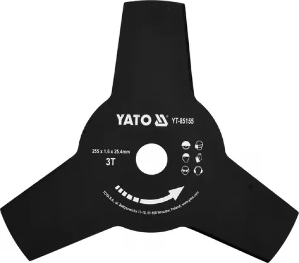 YATO YT-85155 / Rezací kotúč do krovinorezu / 255 mm / otvor 25,4 mm (YT-85155)
