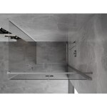 MEXEN/S - Mist-F sprchovací kút skladacie dvere pravá 105 x 85, transparent, chróm 8A6T-105-085-01-00-P
