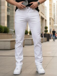 Pánske biele slim fit džínsy UX4487 white - FashionStreet 33