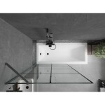 MEXEN/S - Next vaňová zástena FIX 100 x 150, čierna vzor, grafit metal 895-100-000-00-77-95