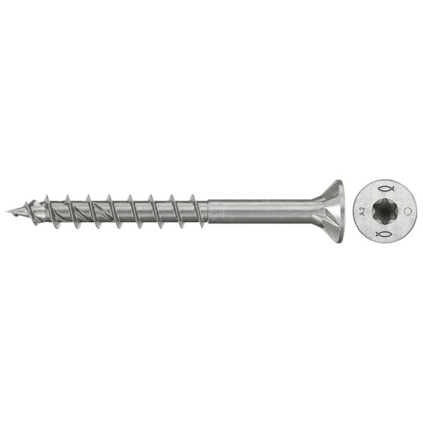 Fischer 574049 skrutky do drevotriesky 5 mm 70 mm TX Nerezová oceľ 100 ks; 574049
