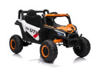 Mamido Mamido Elektrické autíčko Buggy Madman biele | UTV-MX 4x4 | EVA kolesá | 12V 10Ah | EKO koža