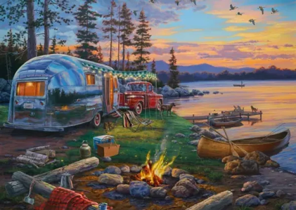Schmidt Puzzle Kempovanie pri jazere