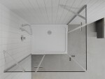 MEXEN/S - Roma Duo sprchovací kút 90x80, transparent, chróm + vanička so sifónom 854-090-080-01-02-4010