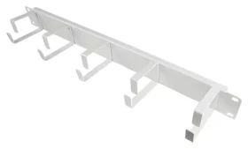 Good Connections 19" biela / Vyväzovací panel / 1U / 5x kovová priechodka (GC-N0156)