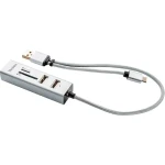 YENKEE YHC 103SR USB C OTG HUB + čítačka biela / 3x USB 2.0 / 1x USB-C / čítačka MicroSD a SD kariet (8590669276363)