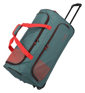 Cestovná taška na kolieskach Travelite Basics Fresh Wheeled duffle L Green/orange