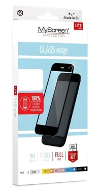 MyScreen DIAMOND GLASS edge LITE Samsung Galaxy A21s čierna / Ochranné sklo / lepenie cez celý displej / 9H (MD4854 DGLFG)