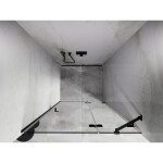 MEXEN/S - Lunar sprchové dvere krídlové pravé 115, transparent, čierna 834-115-000-70-00-P