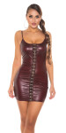 Sexy Koucla Wetlook Minidress with Hook Clasps Einheitsgroesse