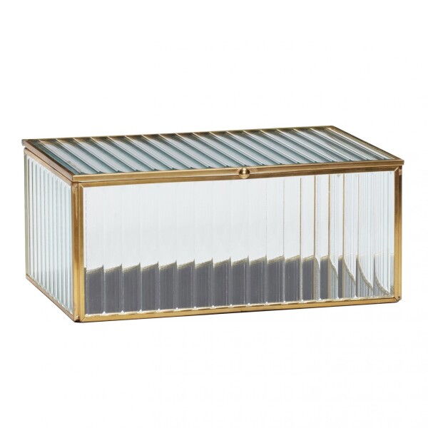 Hübsch Sklenený box Ripple Glass Väčší