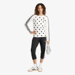 Tričko adidas Polka Dots Slim Long Sleeve Long-Sleeve Top Off White M