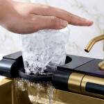 REA - Multifunkčný oceľový drez 10 v 1 Alonzo Brush Gold ZLE-06419