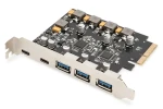 Digitus DS-30222 / PCIe radič / 2x USB-C / 3x USB A / USB 3.2 Gen 2 (DS-30222)
