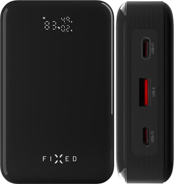Fixed Zen 20 Pro - powerbank s displejom LCD, moc wyjściowa 130W, 20000mAh Sivý
