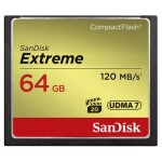 SanDisk Extreme CF 567x 64GB / čítanie: až 120 MBs / zápis: až 85 MBs (SDCFXSB-064G-G46)