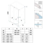 REA/S - Sprchová kabína Montana Gold Brush 100x90 KPL-K2508