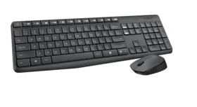 Logitech Wireless Desktop MK235 / Klávesnica / Myš / USB / Čierna / US (920-007931)