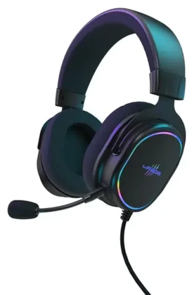 URage SoundZ 800 7.1 V2 čierna / Herné slúchadlá s mikrofónom / USB-A / 7.1 / DTS Headphone: X 2.0 / LED podsvietenie / 2 m