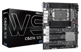 ASRock C621A WS / Základná doska / LGA 3647 / C621 / 2x CPU / DDR4 256GB / 10x SATA / ATX (90-MXBGU0-A0UAYZ)
