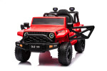 Mamido Mamido Elektrické autíčko OFFROAD červené 12V Vysoký podvozok, široké sedadlo, Odpružené nápravy, 2,4 GHz Diaľkové ovládanie LED svetlá