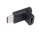 PremiumCord adaptér USB-C(M) - USB-C(F) zahnutý 90 ° / Redukcia / USB-C (8592220023300)