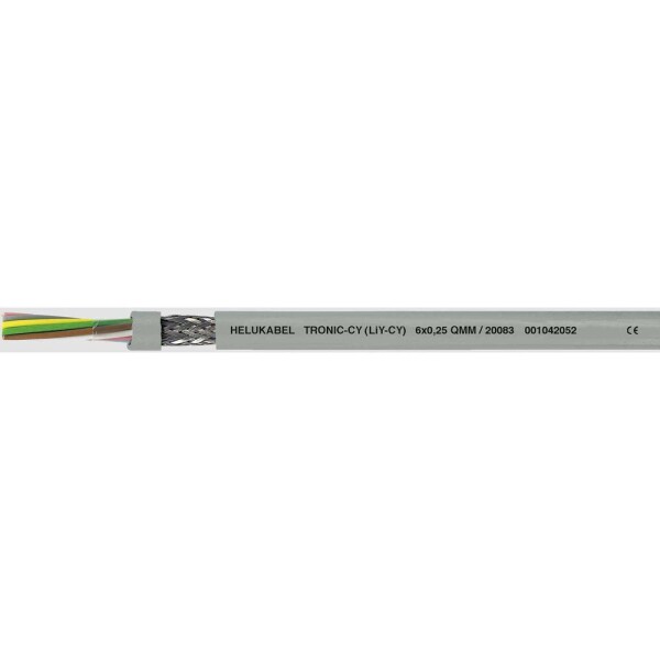 HELU 16031-1000 dátový kábel LiYCY 7 x 0.75 mm² sivá 1000 m; 16031-1000