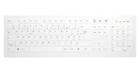 Contour ACTIVE KEY AK-C8112 Wireless biela / Klávesnica bezdrôtová / Hygienická / AZERTY / 105 kláves / 2.4 GHz / 4X AAA (AK-C8112-FU1-W/FR)