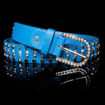 Sexy hip belt with studs and rhinestones