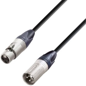 AH Cables KM3FMBLK XLR prepojovací kábel [1x XLR zásuvka - 1x XLR zástrčka] 3.00 m čierna; KM3FMBLK