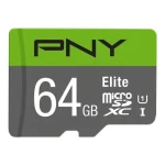 PNY Elite microSDXC 64GB / Pamäťová karta / Class 10 / UHS-I / U1 (P-SDUX64U185GW-GE)